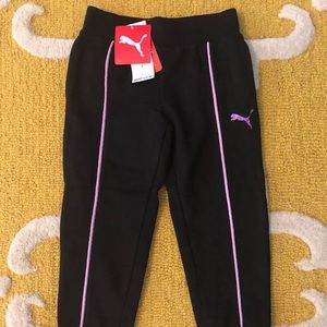 NWT! Black 🖤& Pink 💗 Girl’s Puma Joggers